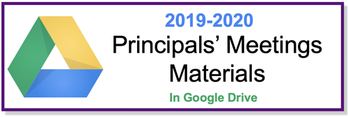 2019-2020 Principals' Meeting Materials 